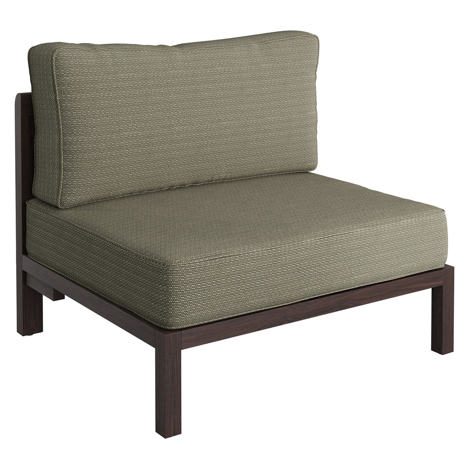Kona 5-Piece Outdoor Teak Wood Corner Modular Sofa by Modway