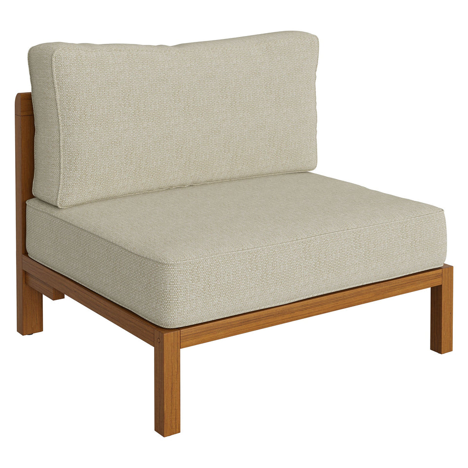 Kona 4-Piece Outdoor Teak Wood Modular Sofa Set by Modway