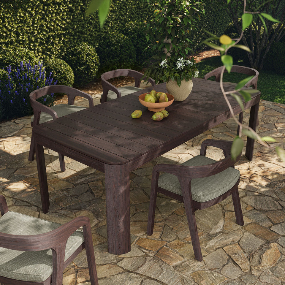 Kona 87 Inch Outdoor Teak Wood Dining Table by Modway