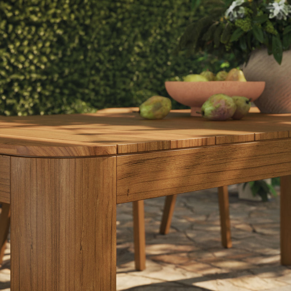 Kona 87 Inch Outdoor Teak Wood Dining Table by Modway