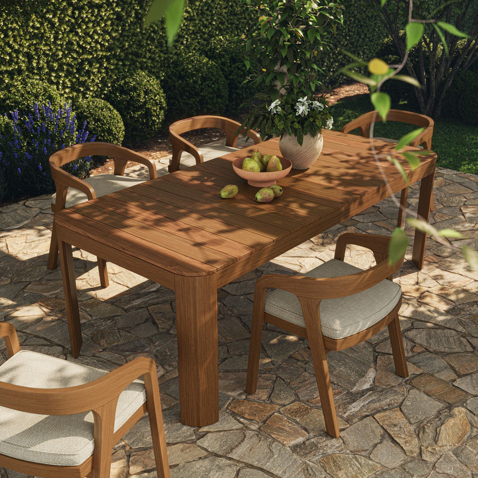 Kona 87 Inch Outdoor Teak Wood Dining Table by Modway