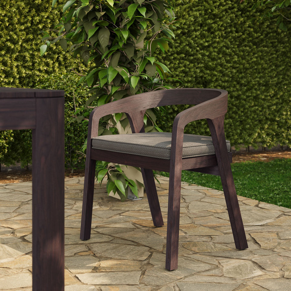 Kona Outdoor Teak Wood Barrel Dining Chair by Modway