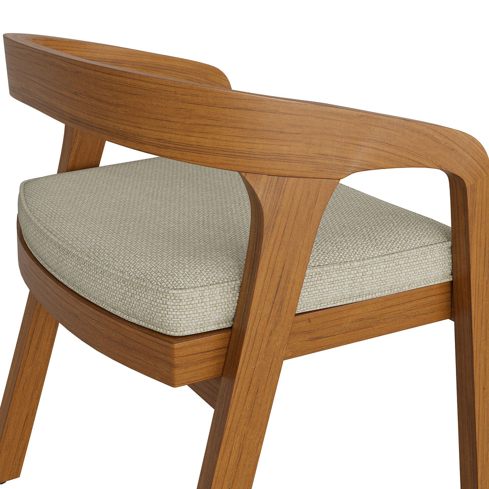 Kona Outdoor Teak Wood Barrel Dining Chair by Modway