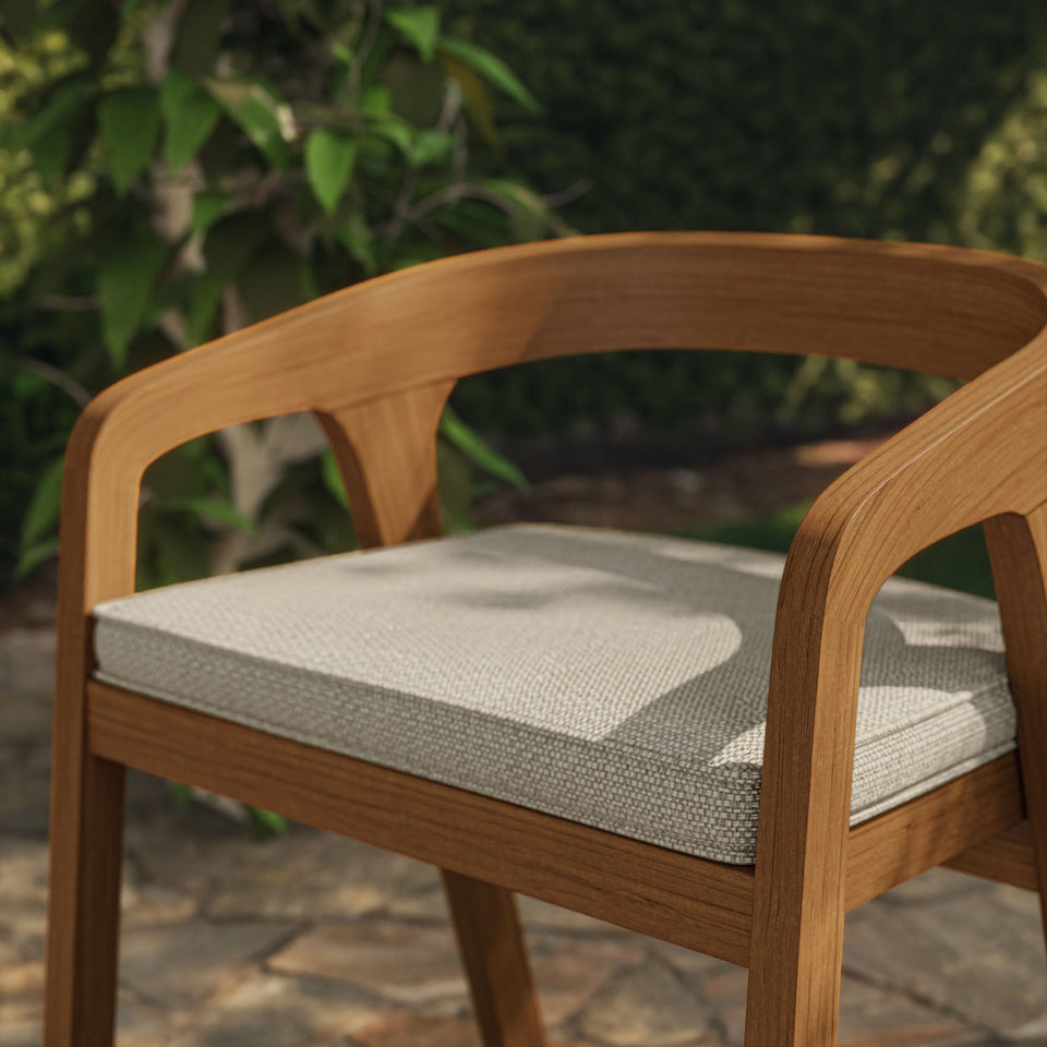 Kona Outdoor Teak Wood Barrel Dining Chair by Modway