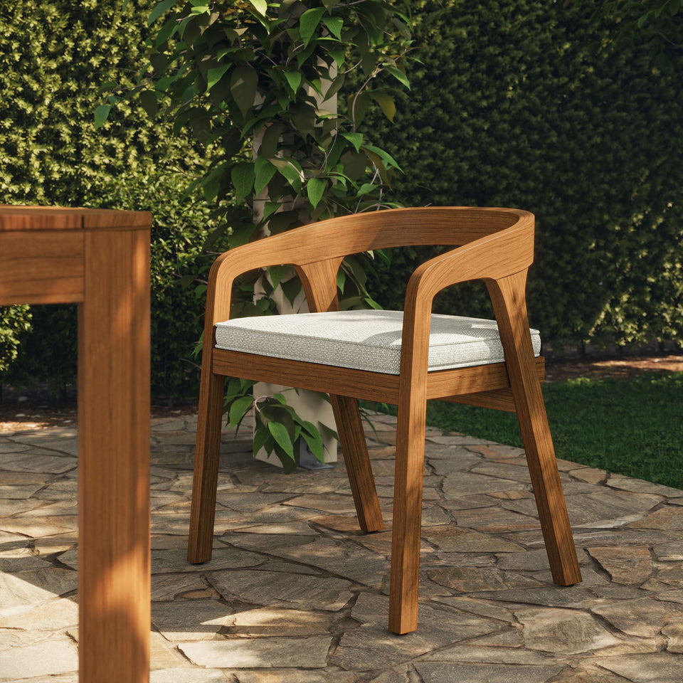 Kona Outdoor Teak Wood Barrel Dining Chair by Modway