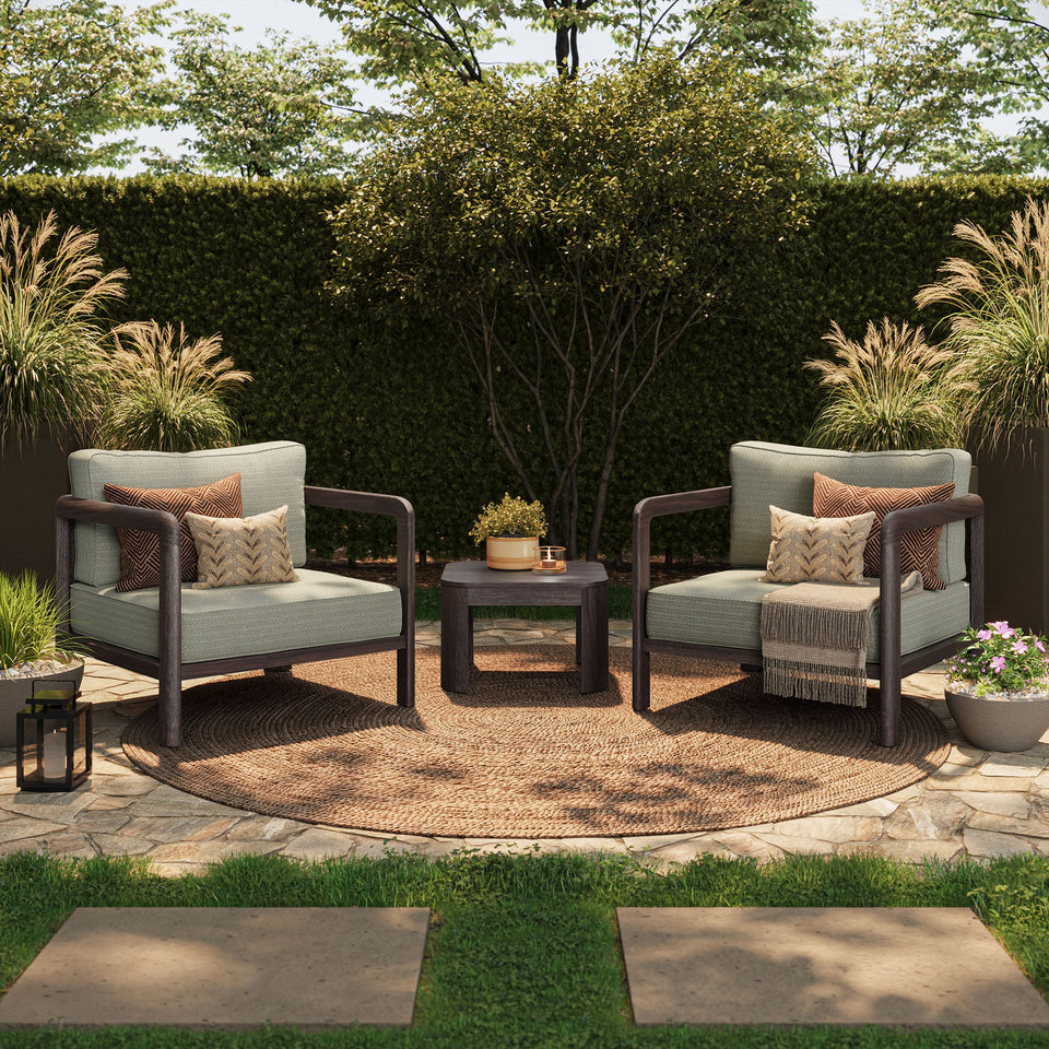 Kona 3-Piece Outdoor Teak Wood Furniture Set by Modway