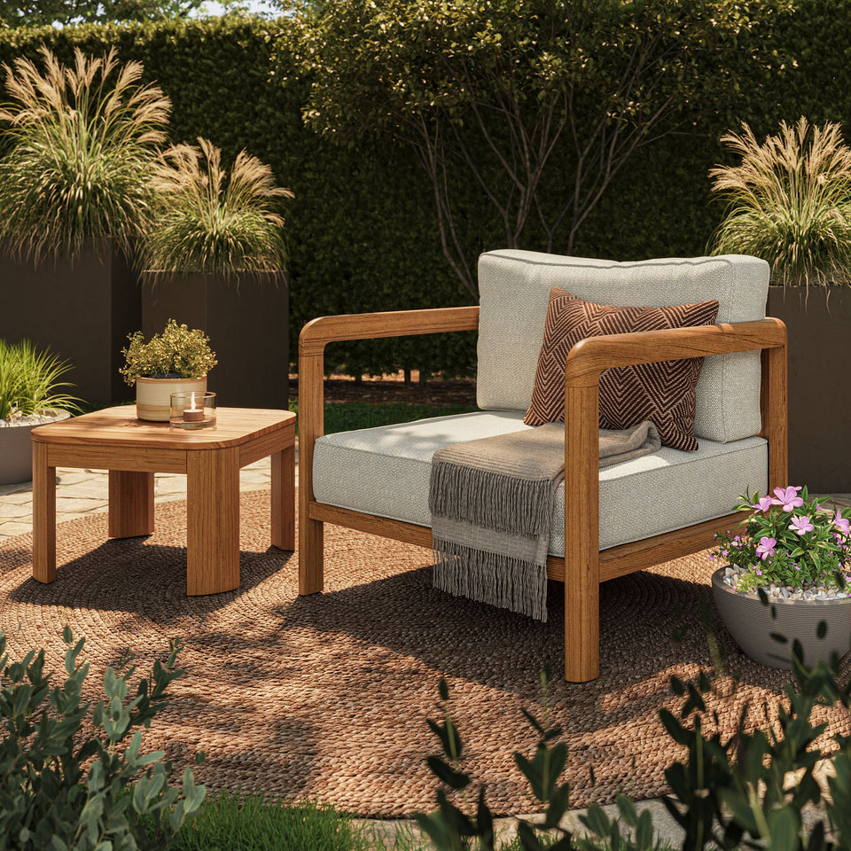 Kona 3-Piece Outdoor Teak Wood Furniture Set by Modway