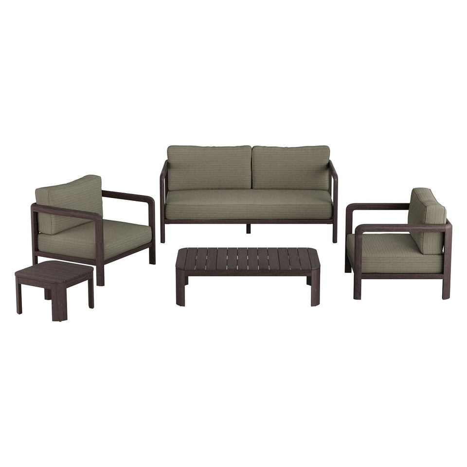 Kona 5-Piece Outdoor Teak Wood Furniture Set by Modway