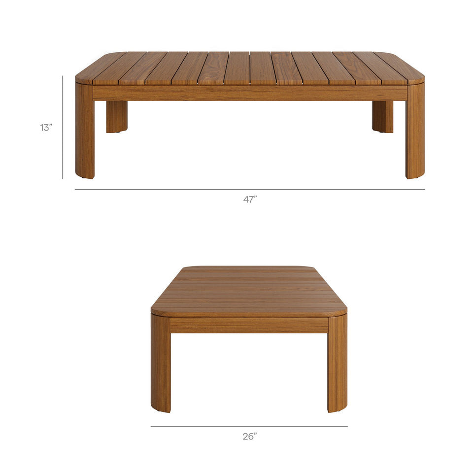 Kona 4-Piece Outdoor Teak Wood Furniture Set by Modway
