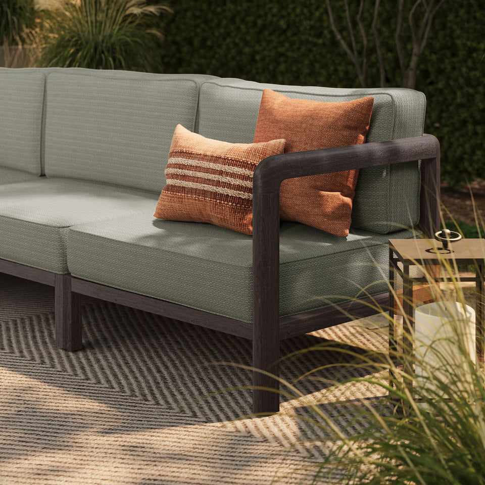 Kona 3-Piece Outdoor Teak Wood Modular Sofa Set by Modway