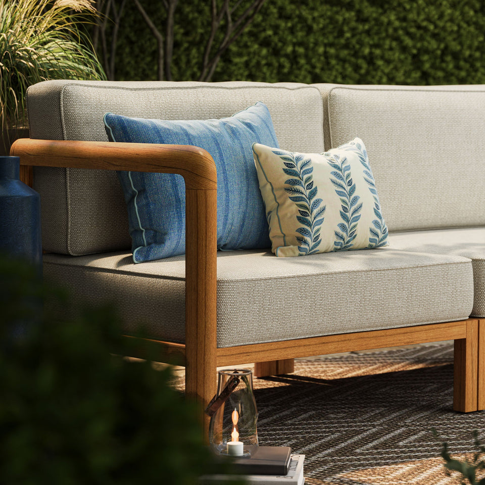 Kona 4-Piece Outdoor Teak Wood Modular Sofa Set by Modway