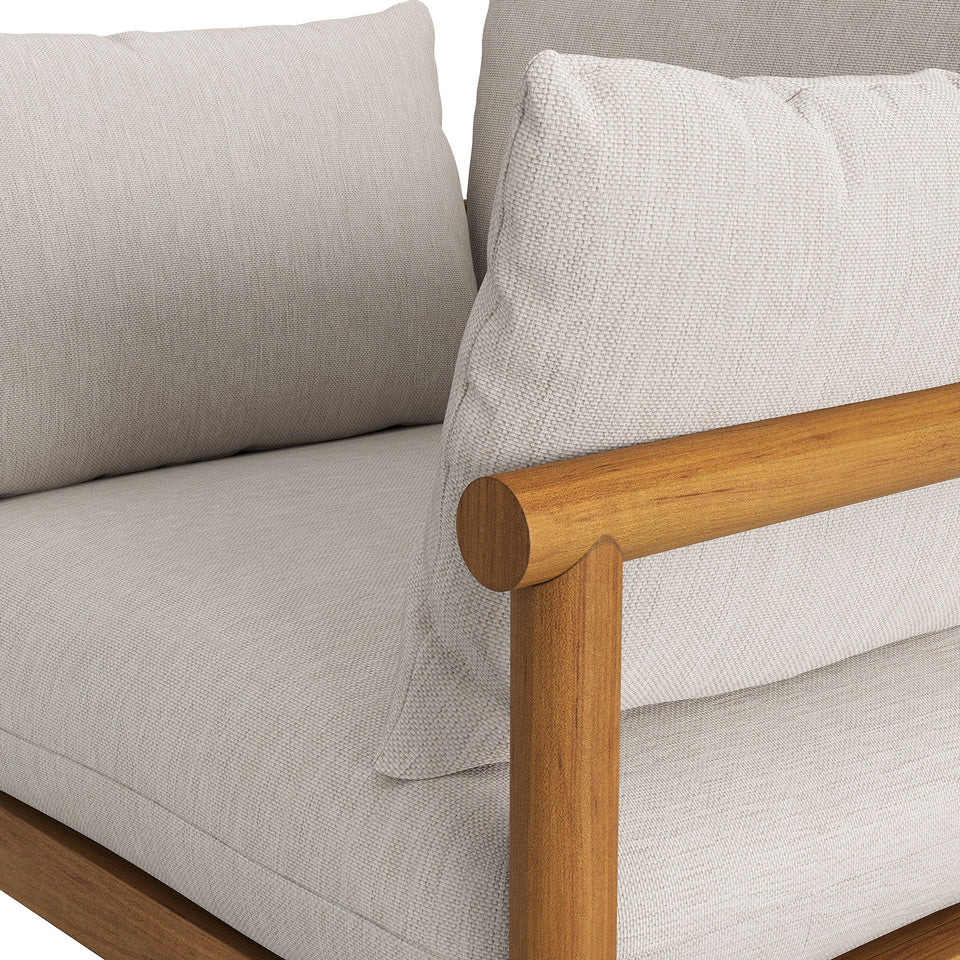 Eleni Outdoor Patio Teak Wood Armchair by Modway