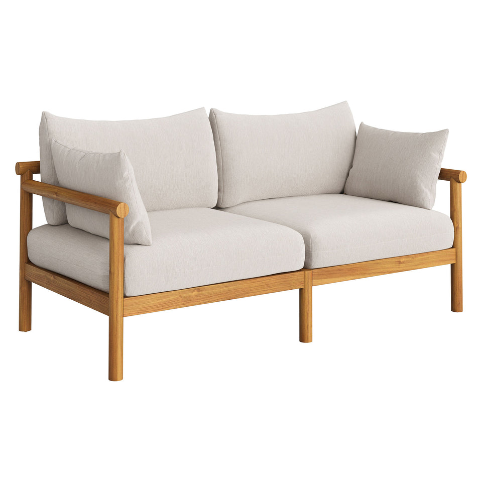 Eleni 5-Piece Outdoor Patio Teak Wood Furniture Set by Modway