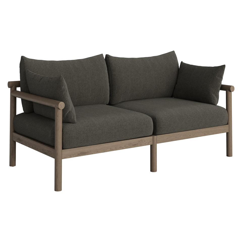 Eleni Outdoor Patio Teak Wood Loveseat by Modway