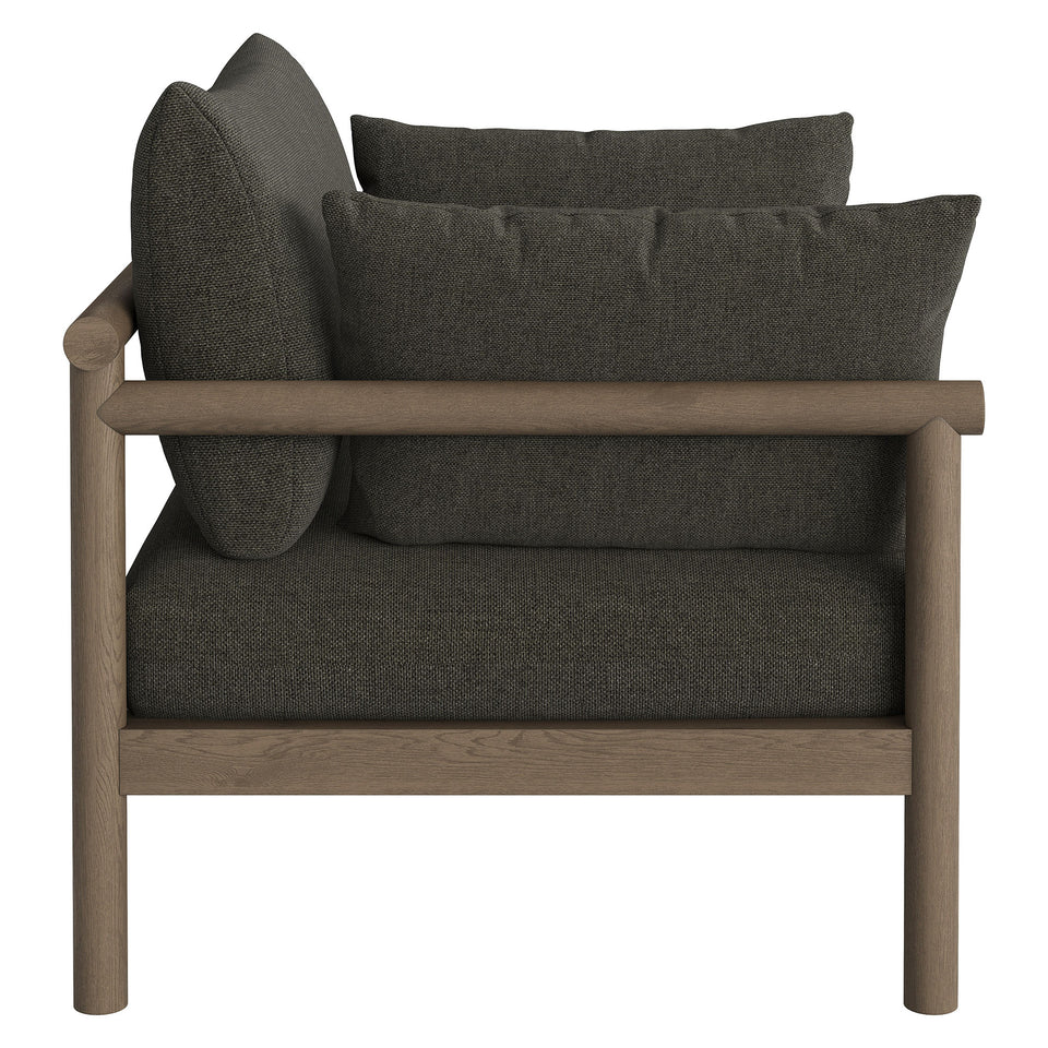Eleni Outdoor Patio Teak Wood Loveseat by Modway