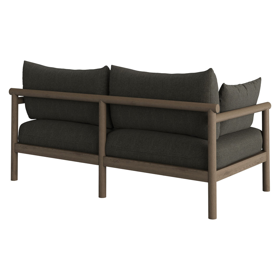 Eleni Outdoor Patio Teak Wood Loveseat by Modway