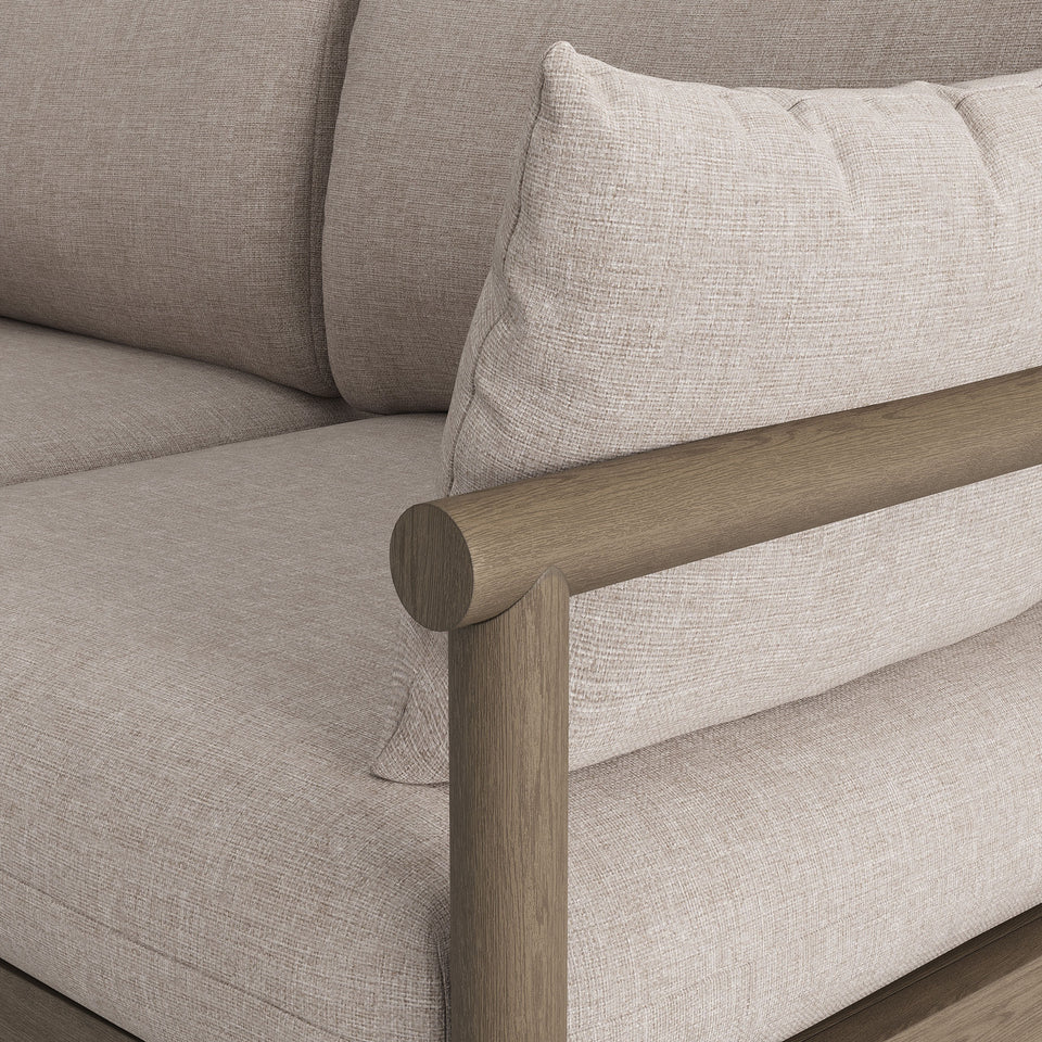 Eleni Outdoor Patio Teak Wood Loveseat by Modway