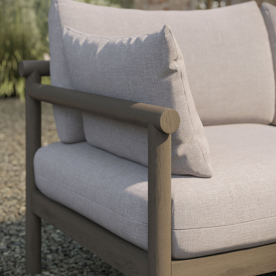 Eleni Outdoor Patio Teak Wood Loveseat by Modway
