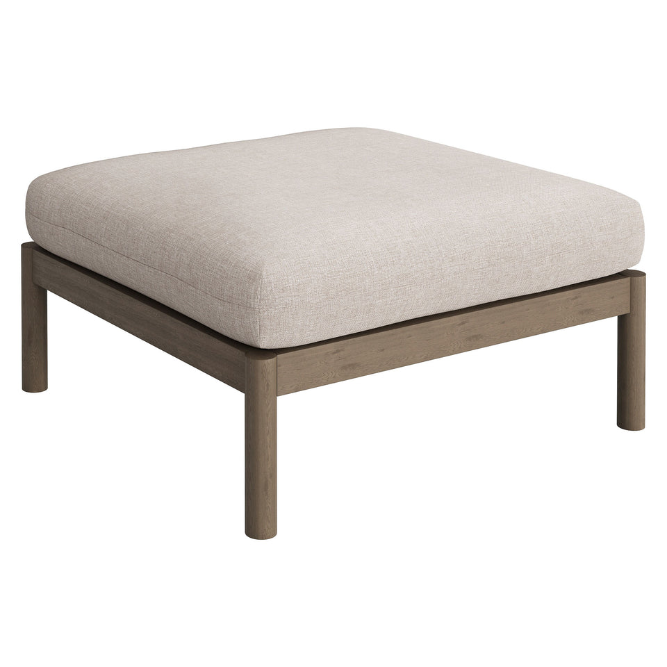 Eleni 2-Piece Outdoor Patio Teak Wood Loveseat with Ottoman Set by Modway