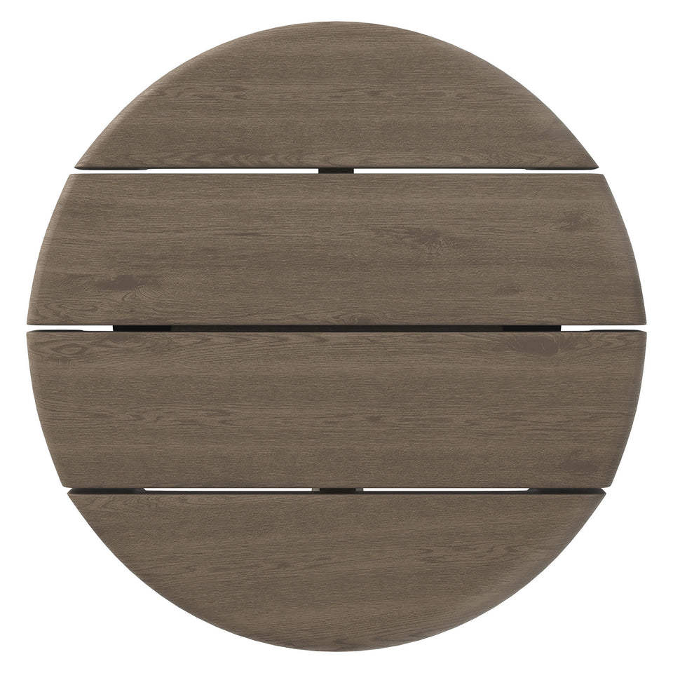 Eleni 20-Inch Round Outdoor Patio Teak Wood Side Table by Modway
