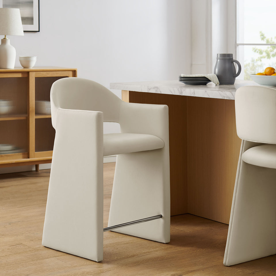 Talia 37 Inch Performance Velvet Counter Stool by Modway