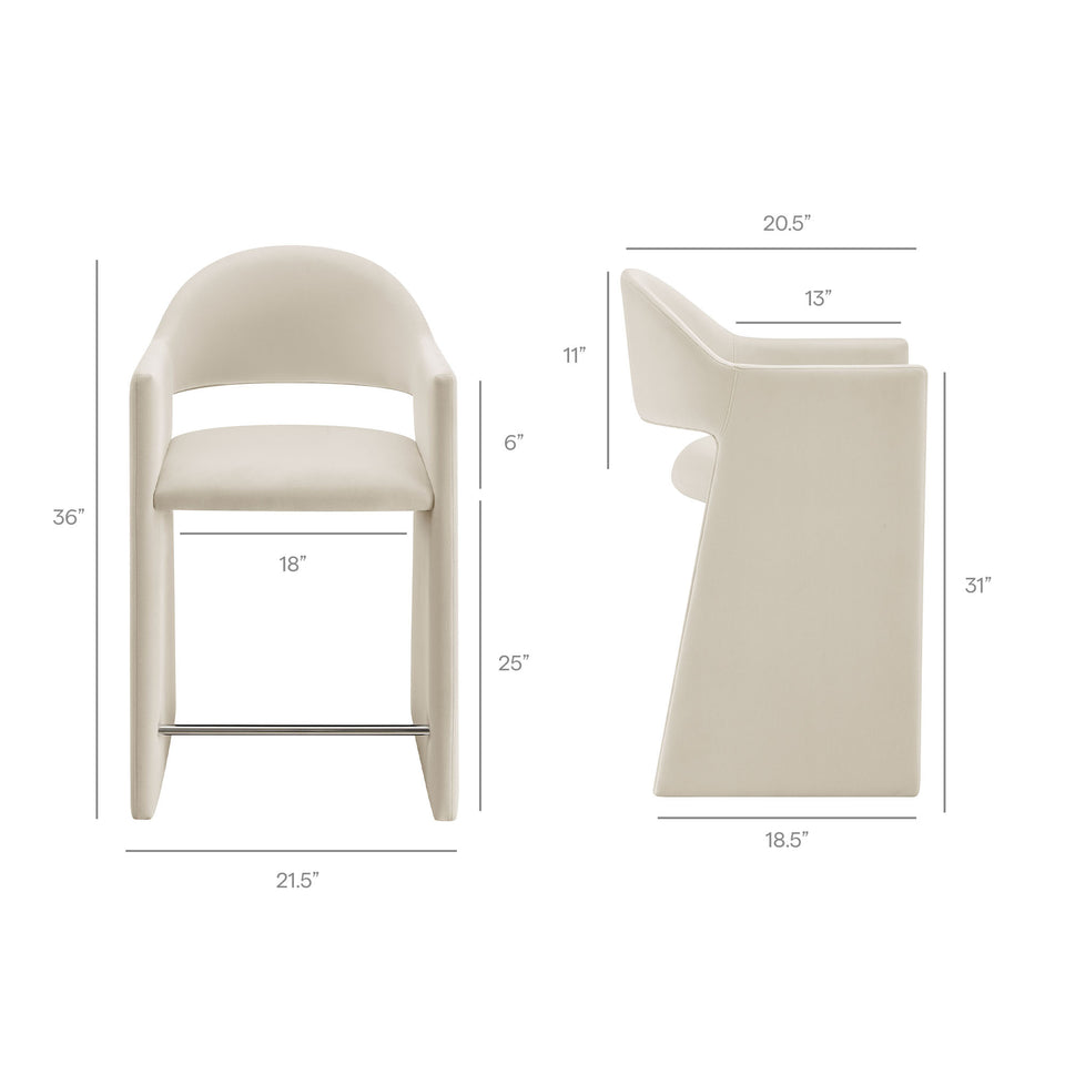 Talia 37 Inch Performance Velvet Counter Stool by Modway