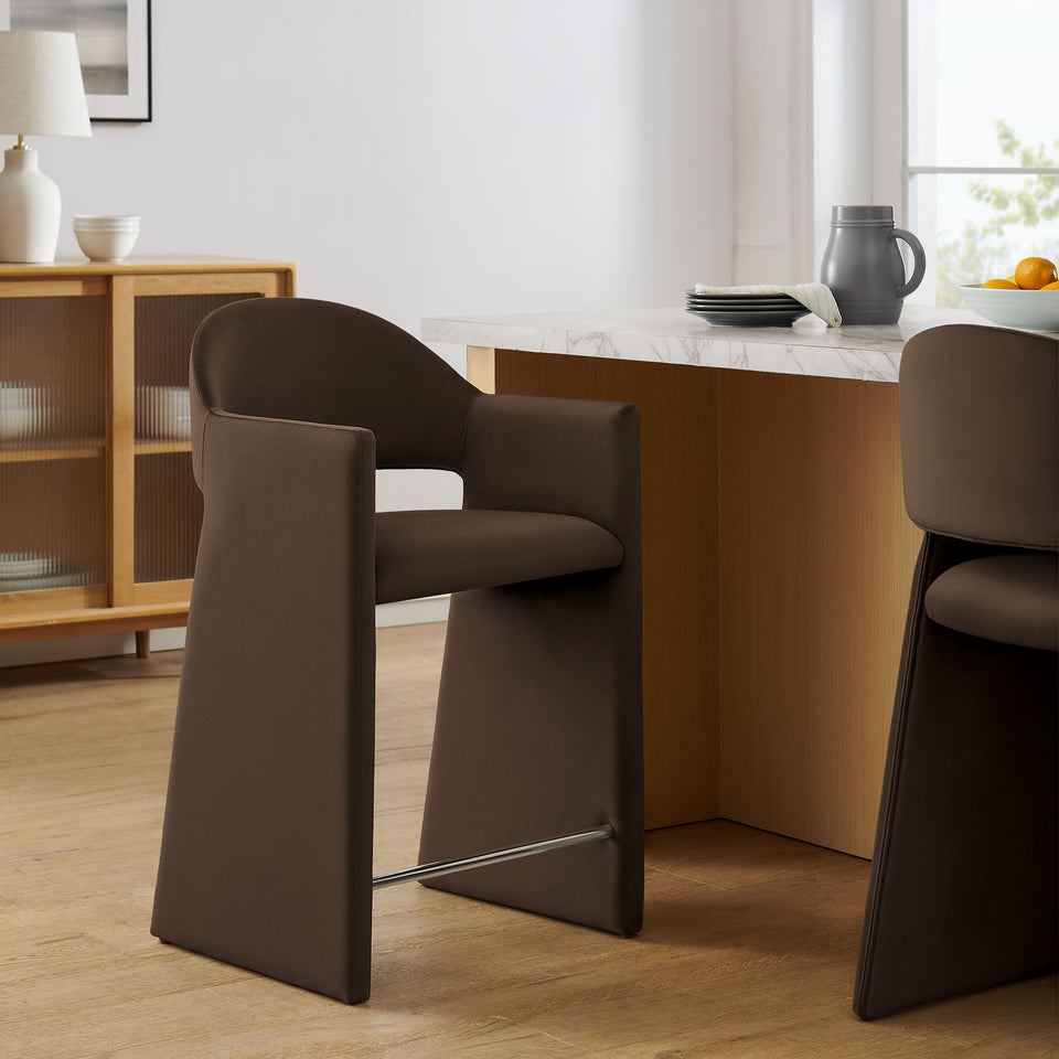 Talia 37 Inch Performance Velvet Counter Stool by Modway