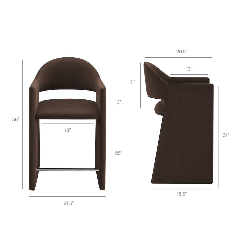 Talia 37 Inch Performance Velvet Counter Stool by Modway