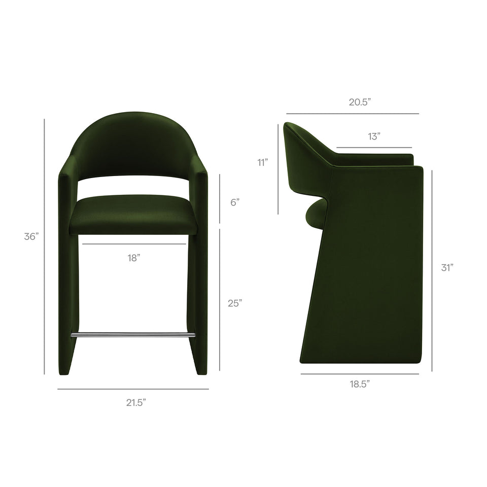 Talia 37 Inch Performance Velvet Counter Stool by Modway