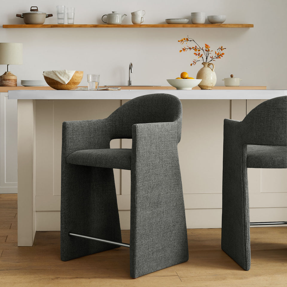 Talia 37 Inch Upholstered Fabric Counter Stool by Modway