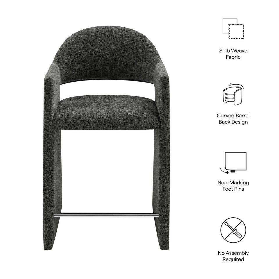Talia 37 Inch Upholstered Fabric Counter Stool by Modway