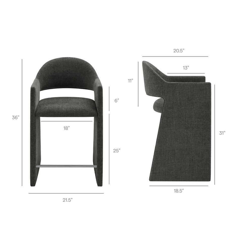 Talia 37 Inch Upholstered Fabric Counter Stool by Modway