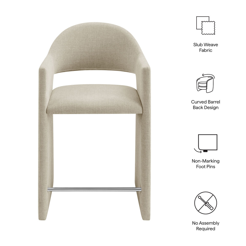 Talia 37 Inch Upholstered Fabric Counter Stool by Modway