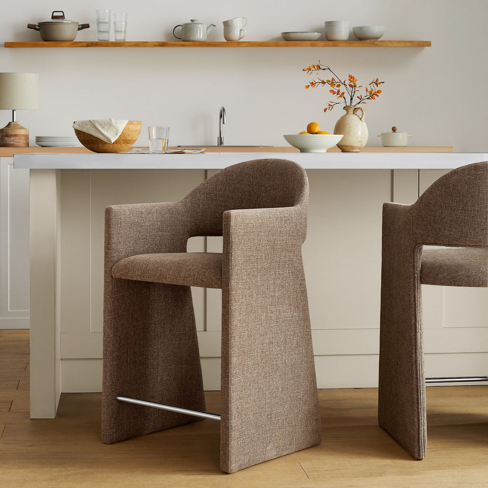 Talia 37 Inch Upholstered Fabric Counter Stool by Modway