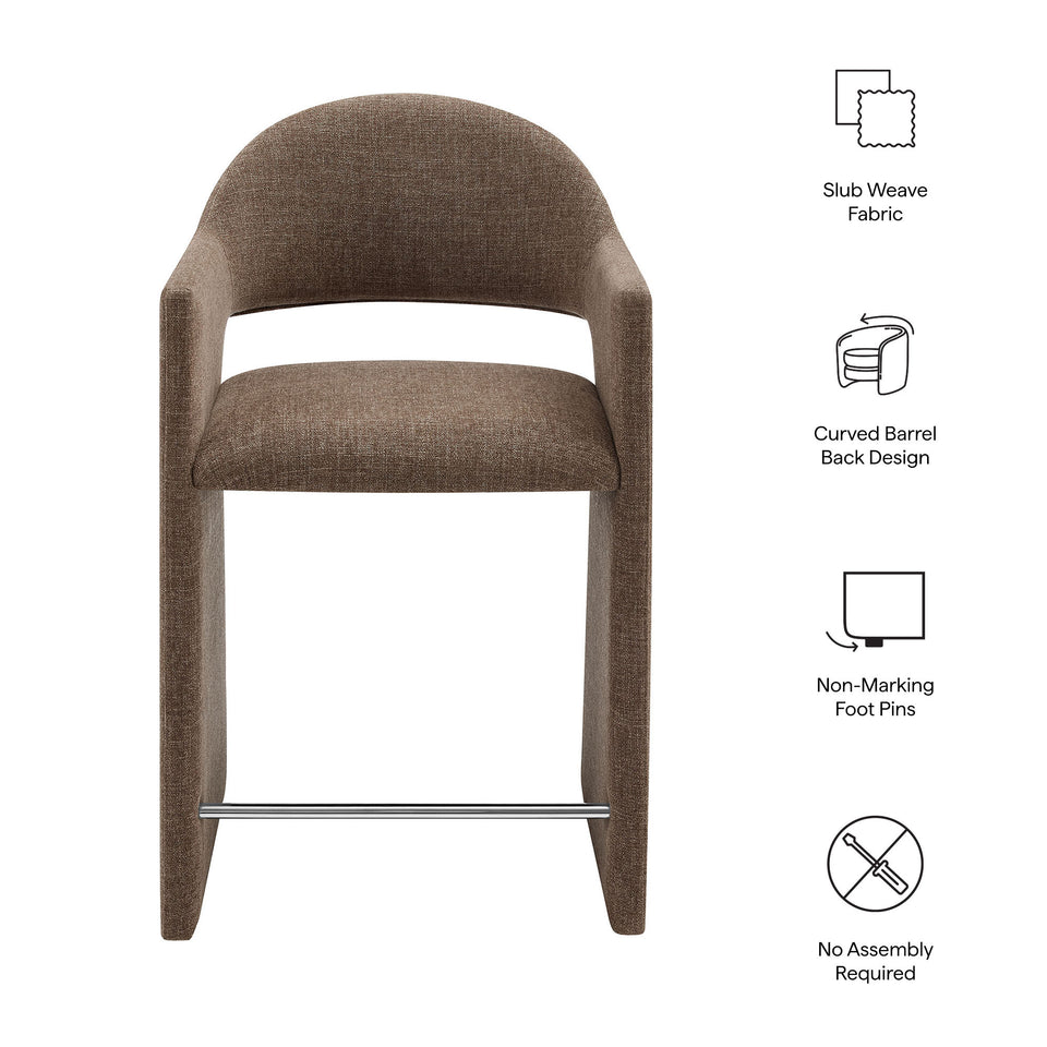 Talia 37 Inch Upholstered Fabric Counter Stool by Modway