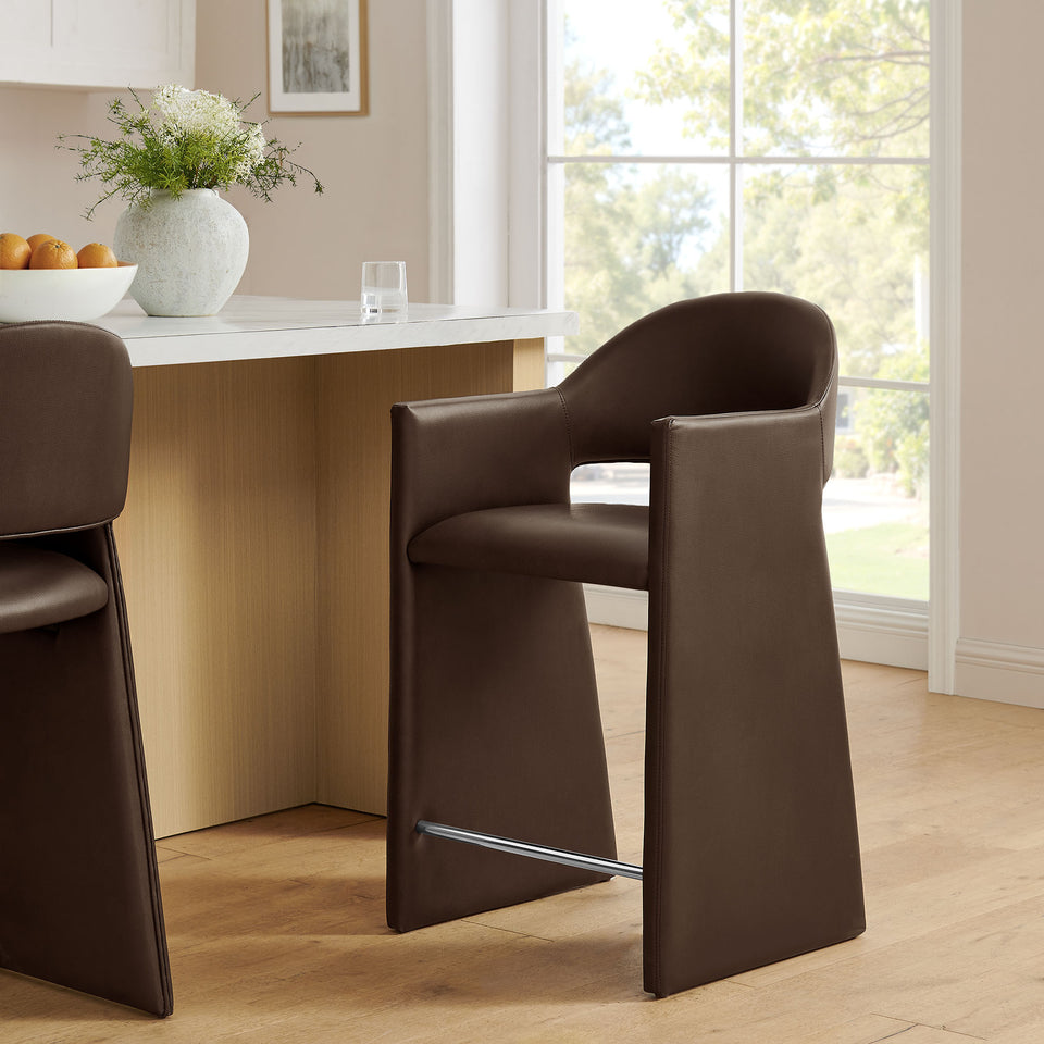 Talia 37 Inch Vegan Leather Counter Stool by Modway