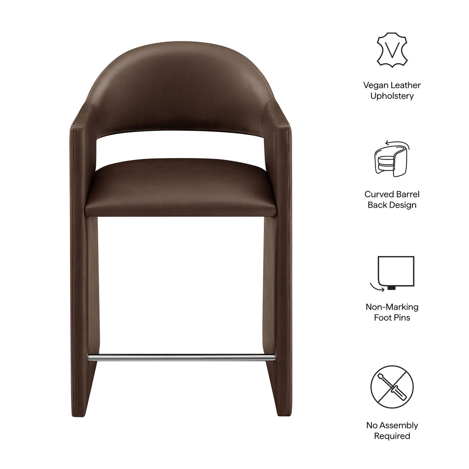 Talia 37 Inch Vegan Leather Counter Stool by Modway