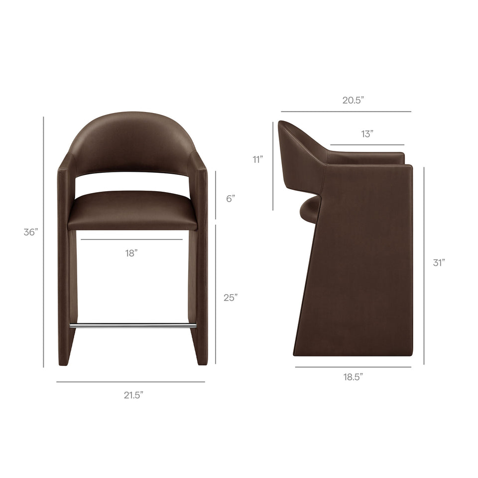 Talia 37 Inch Vegan Leather Counter Stool by Modway