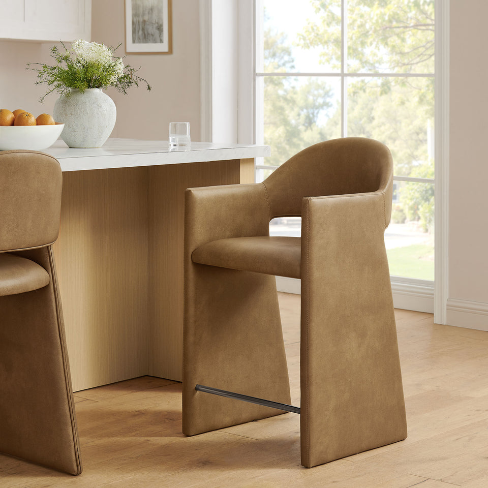 Talia 37 Inch Vegan Leather Counter Stool by Modway
