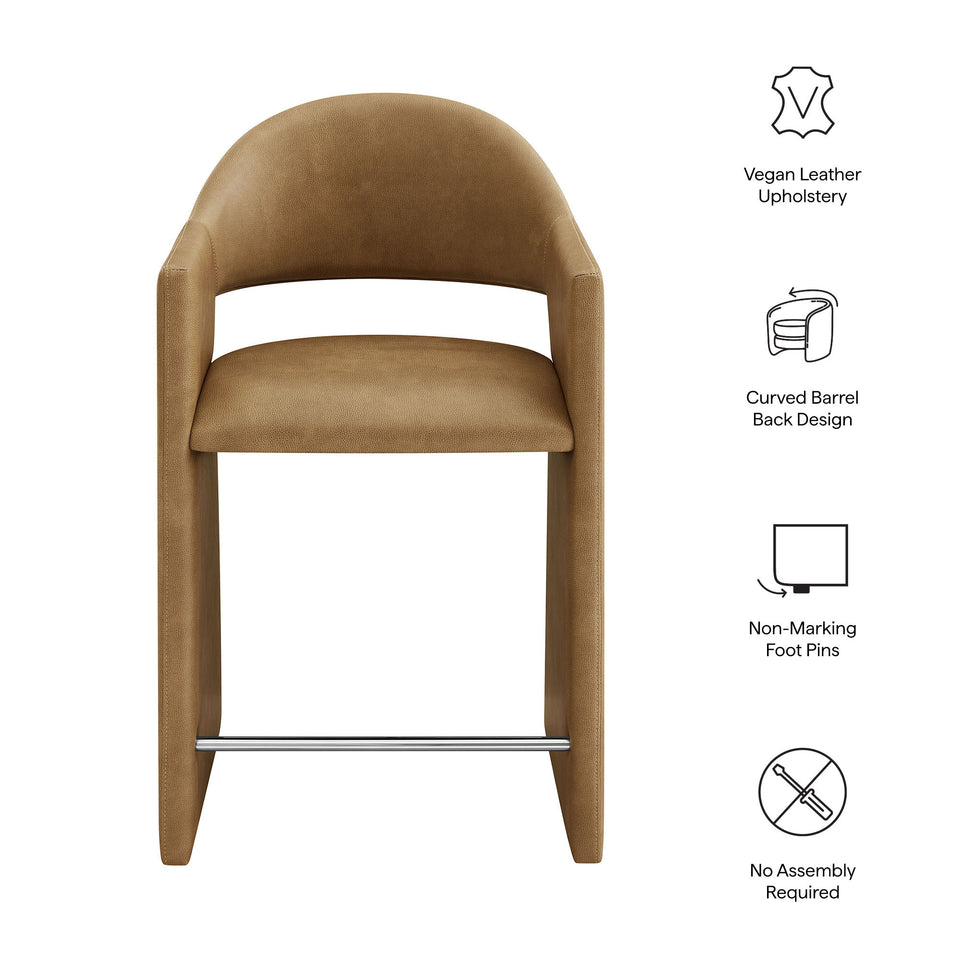 Talia 37 Inch Vegan Leather Counter Stool by Modway