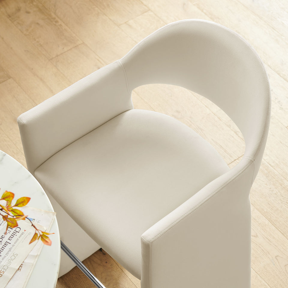 Talia 41 Inch Performance Velvet Bar Stool by Modway