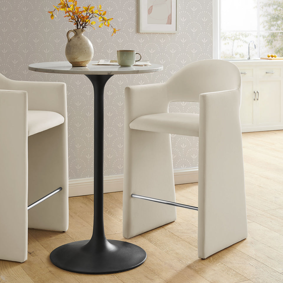 Talia 41 Inch Performance Velvet Bar Stool by Modway