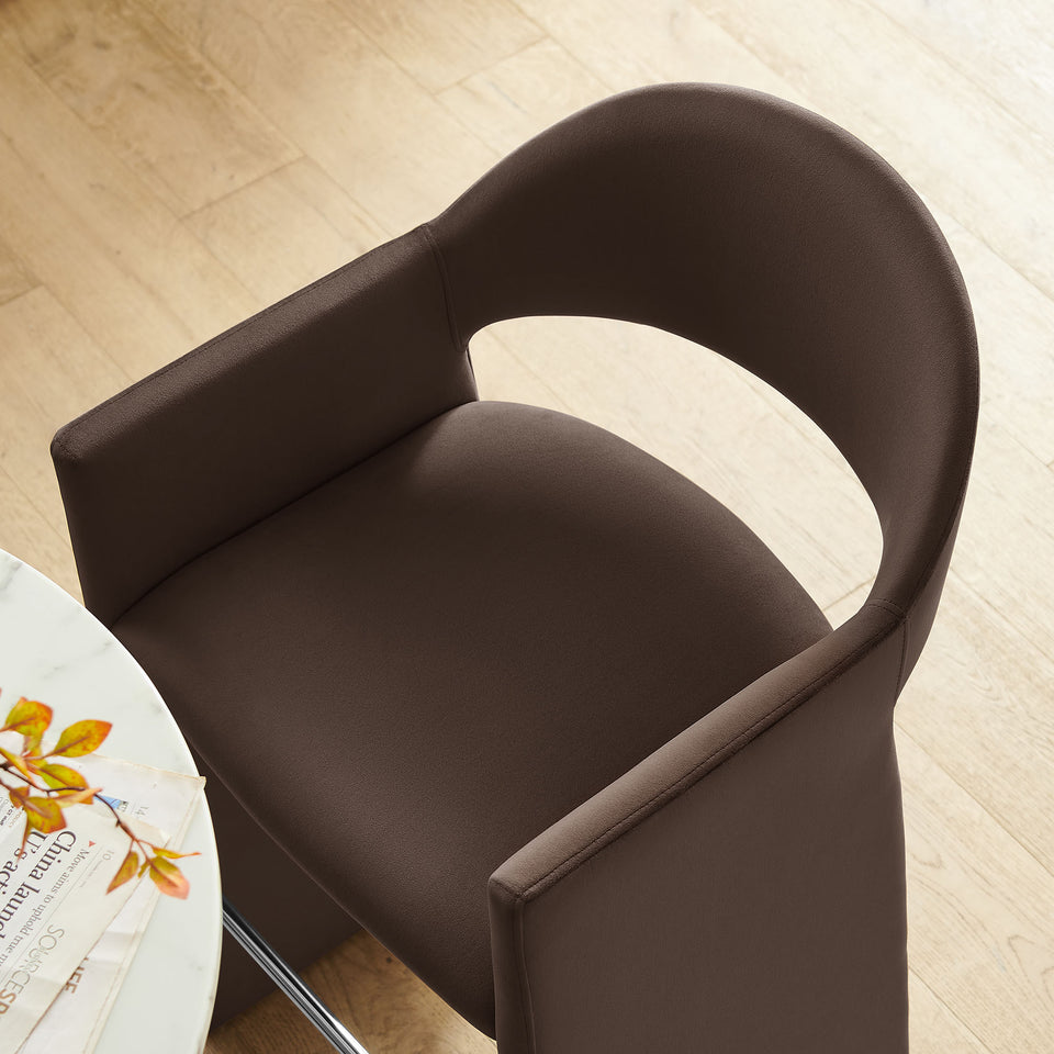 Talia 41 Inch Performance Velvet Bar Stool by Modway