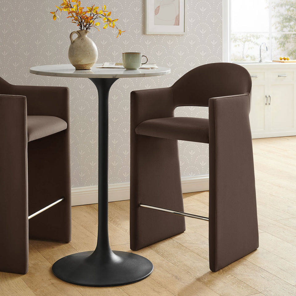 Talia 41 Inch Performance Velvet Bar Stool by Modway