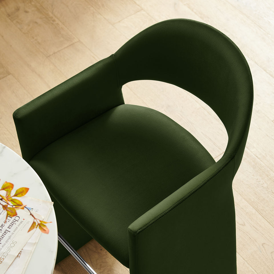 Talia 41 Inch Performance Velvet Bar Stool by Modway