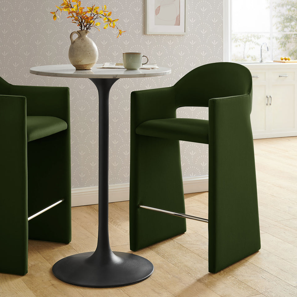 Talia 41 Inch Performance Velvet Bar Stool by Modway