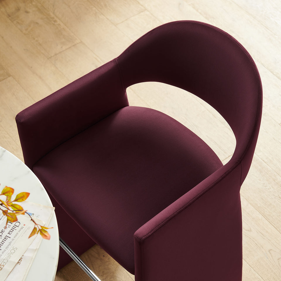 Talia 41 Inch Performance Velvet Bar Stool by Modway