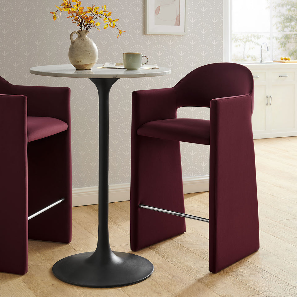 Talia 41 Inch Performance Velvet Bar Stool by Modway
