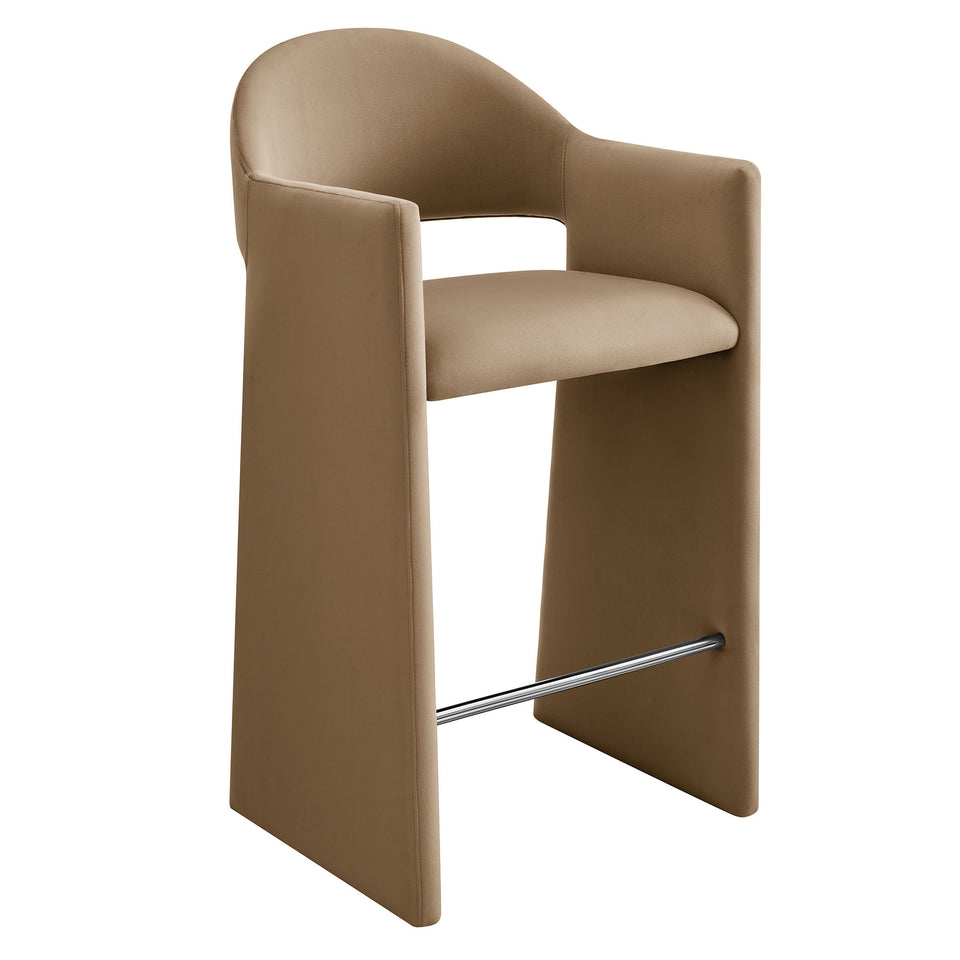 Talia 41 Inch Performance Velvet Bar Stool by Modway