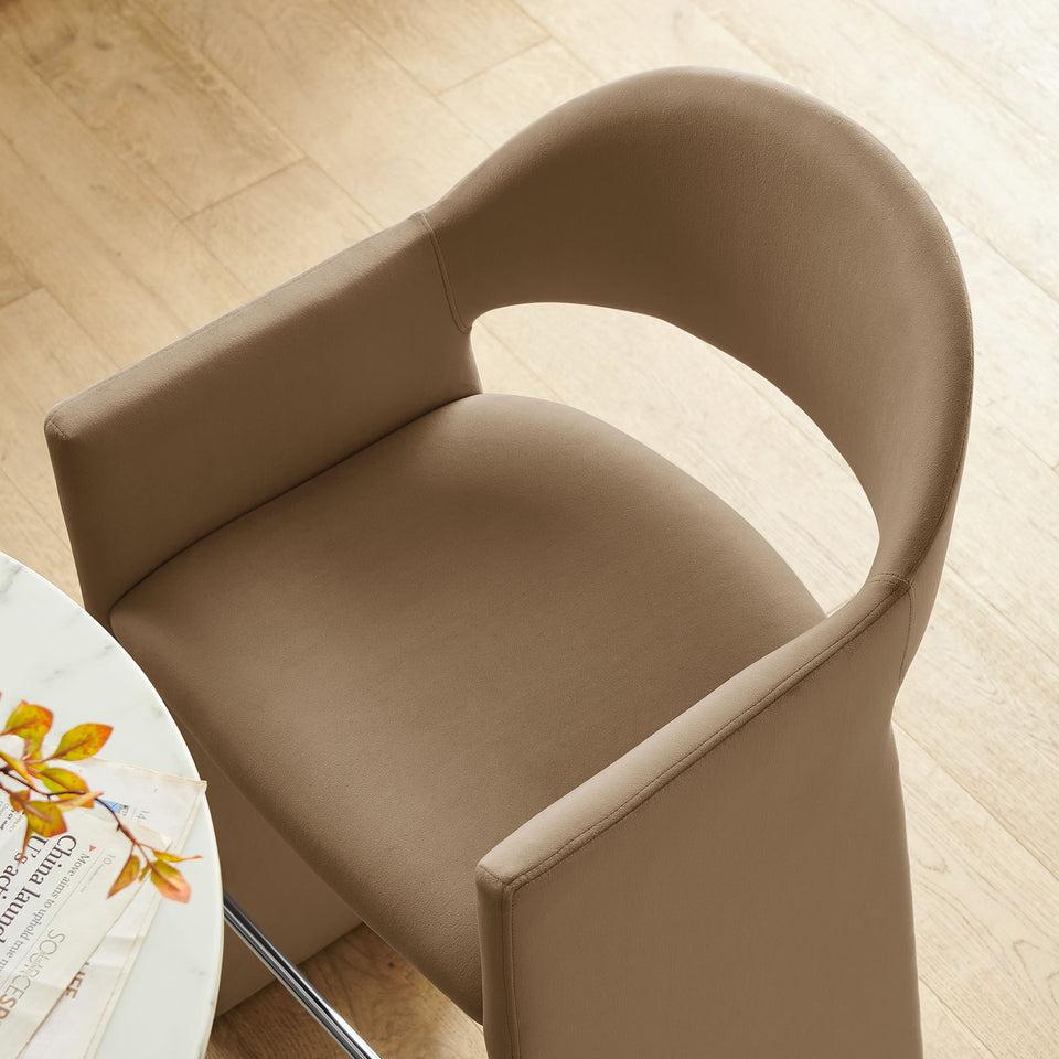 Talia 41 Inch Performance Velvet Bar Stool by Modway